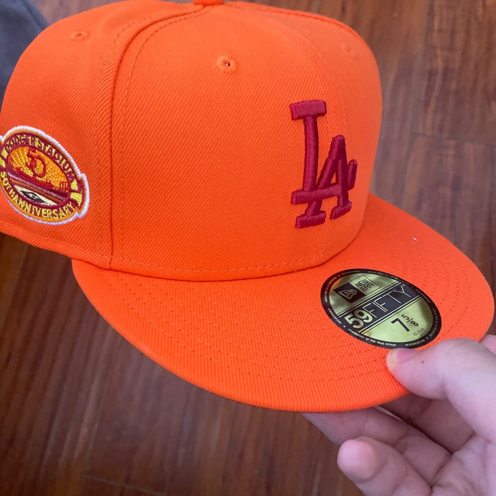 HAT CLUB LOS ANGELES 50TH ANNIVERSARY ORANGE 7 5/8